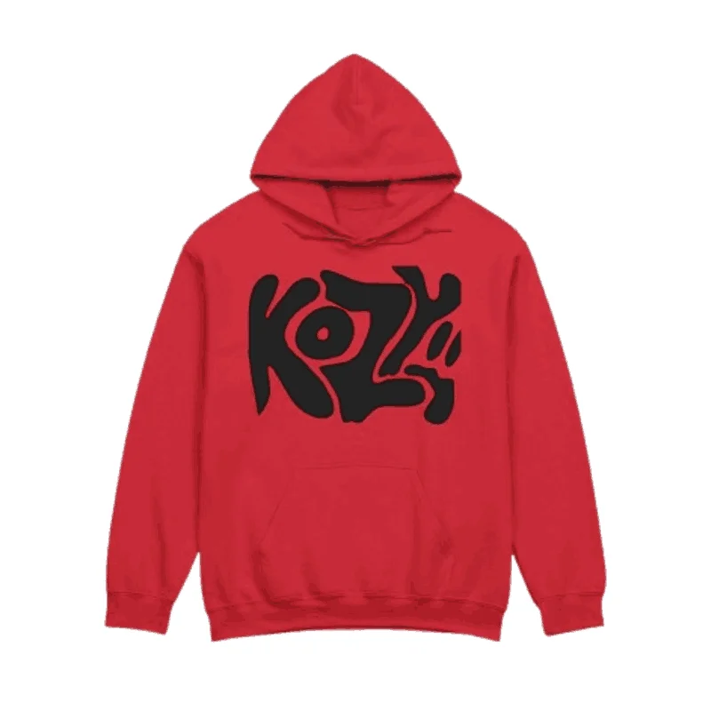 Y2K Red Kozy Pullover Unisex Hoodie Kozy Hoodie Red.png.bv