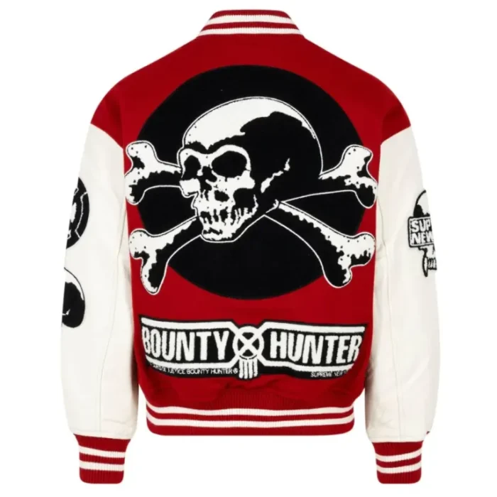 Supreme Bounty Hunter Red Varsity Jacket B 1 700x700 1