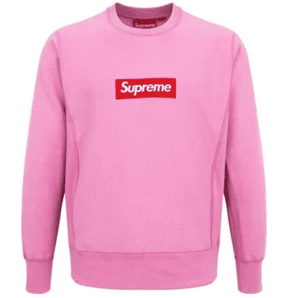 Supreme-Box-Logo-Pink-Crew-Neck-Sweatshirt-1 Supreme Box Logo Pink Crew Neck Sweatshirt 1