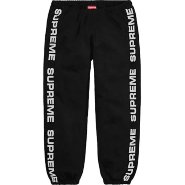 Supreme Metallic Rib Sweatpant Black 600x600 1