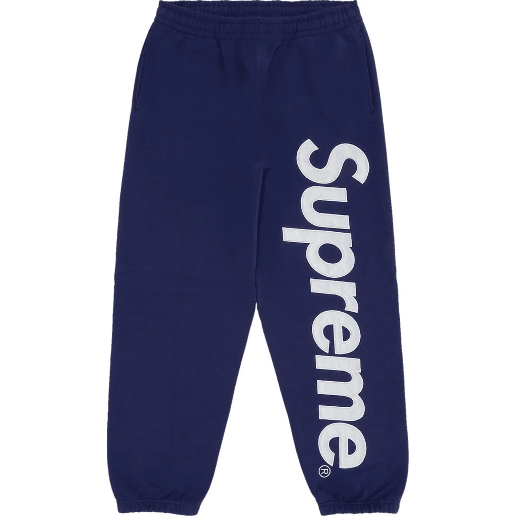Satin Applique Supreme Sweatpants Supreme Satin Applique Sweatpant Navy 2